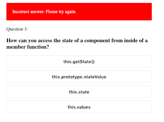 Screenshot of react-quiz-form