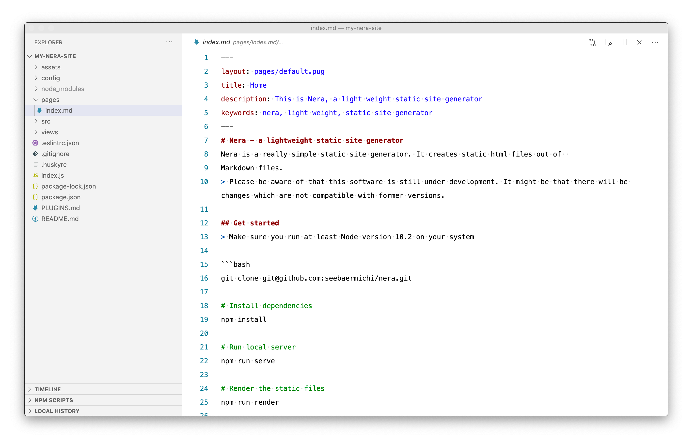 Pug Markdown