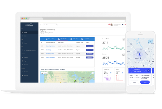 online baggage tracing