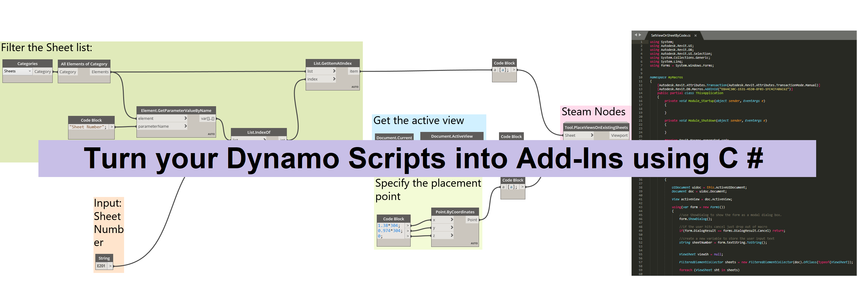 Video Tutorial Turn Your Dynamo Scripts Into Add Ins Using C By Luis Alonso Otero Seminario Medium
