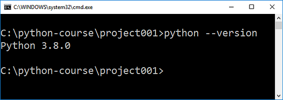 Command to check installed python version