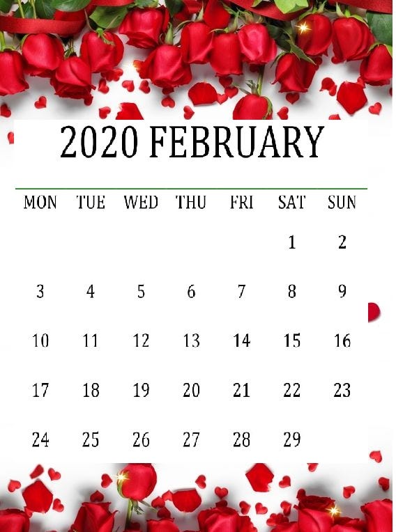 Cute February 2020 Calendar Freelatest Calendar Medium