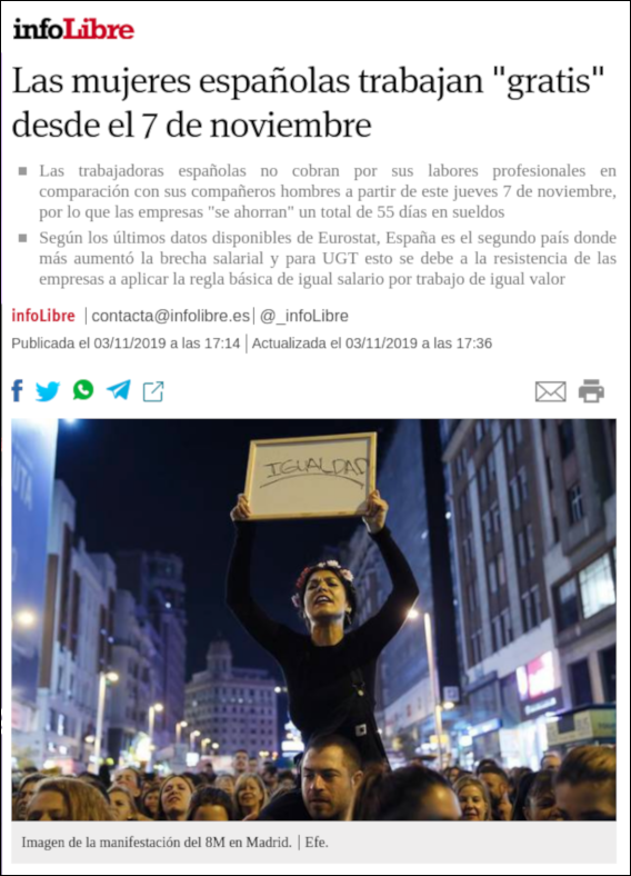 Ser hombre no es delito Las españolas “dejan de trabajar” el 19 de septiembre Uncategorized