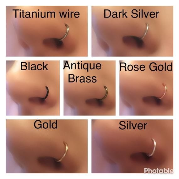 Tiny Fake Nose Ring Hoop Piercing | by 