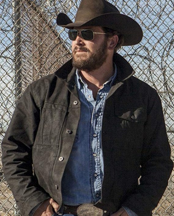 Cole Hauser Yellowstone Rip Wheeler Jacket Celeb Jacket Medium