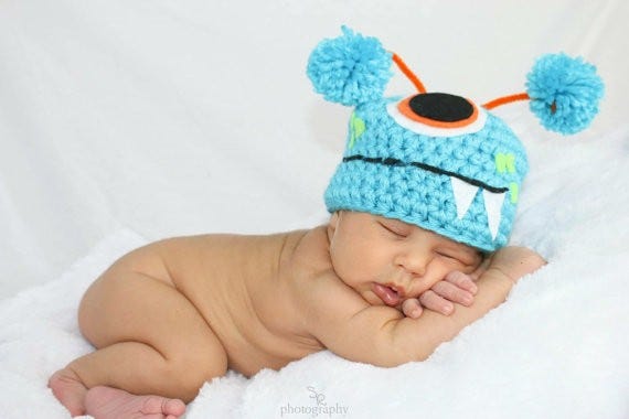 hand knitted baby hats