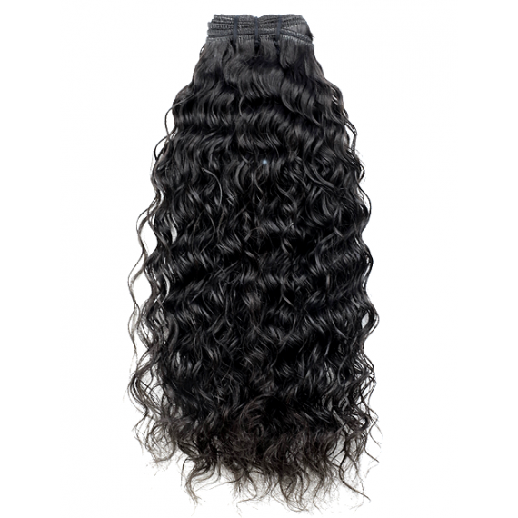 Loose Natural Curly Hair Weave Indian Hair Medium