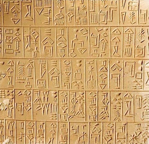 Bahasa tertulis Sumeria