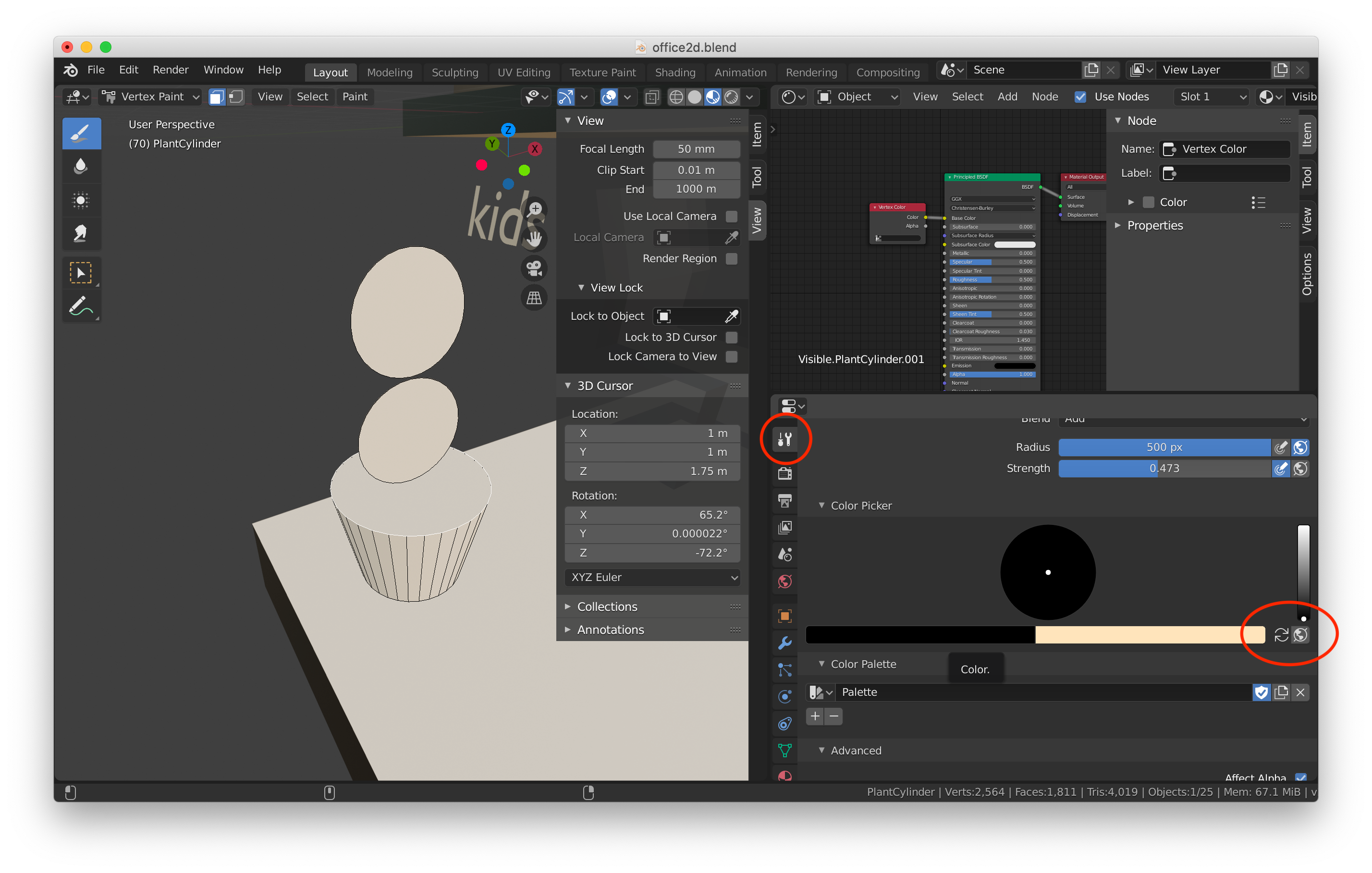 Using vertex colors in Blender 2.8 by Ben Olayinka benlearnsblender