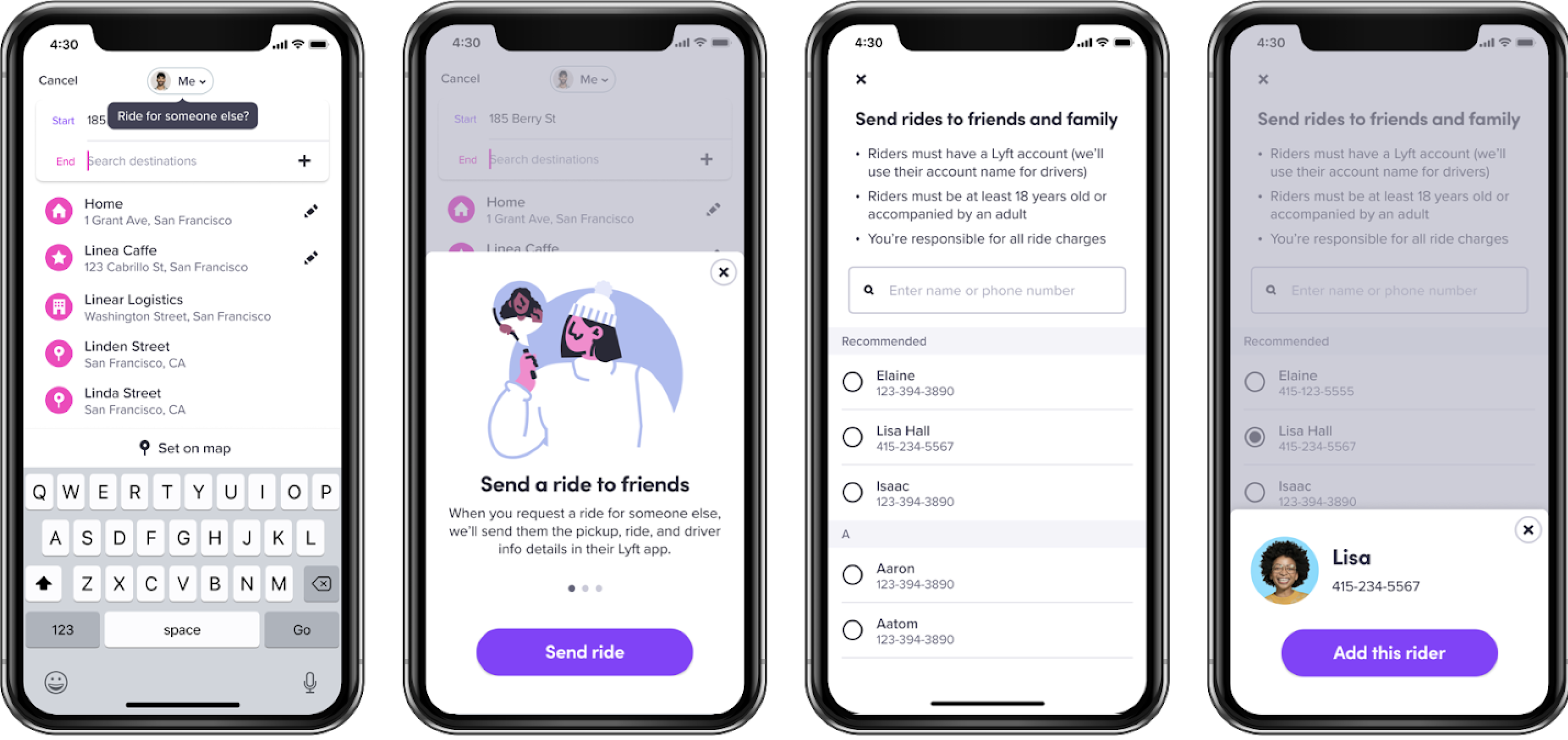 Building a seamless experience to request a ride for