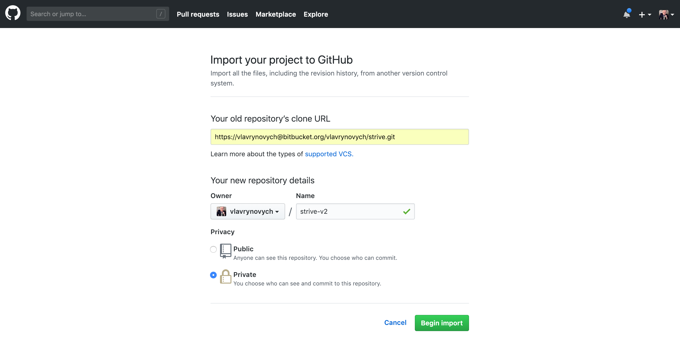 How To Migrate Code And Issues From Bitbucket To Github By Volodymyr Lavrynovych Medium