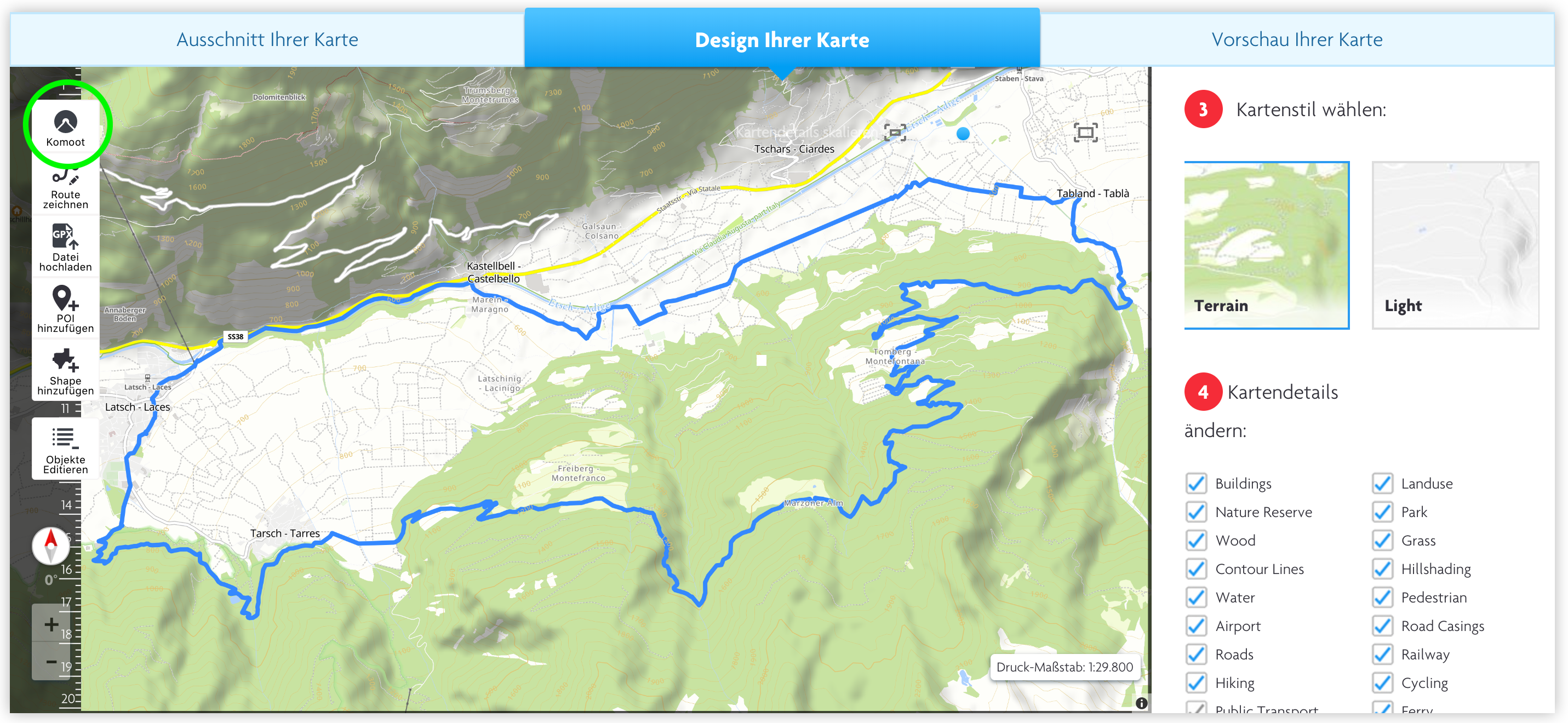 Printmaps.net by Toursprung & Komoot | by Markus Hallermann | Komoot