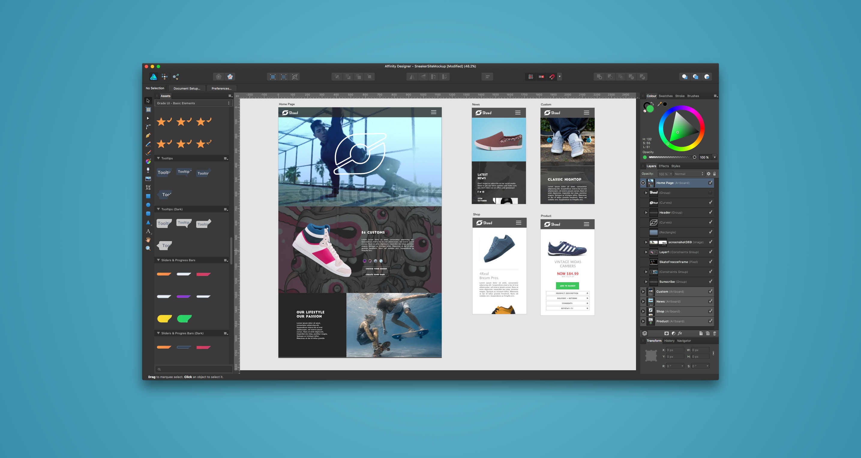 Web Design With Affinity Designer