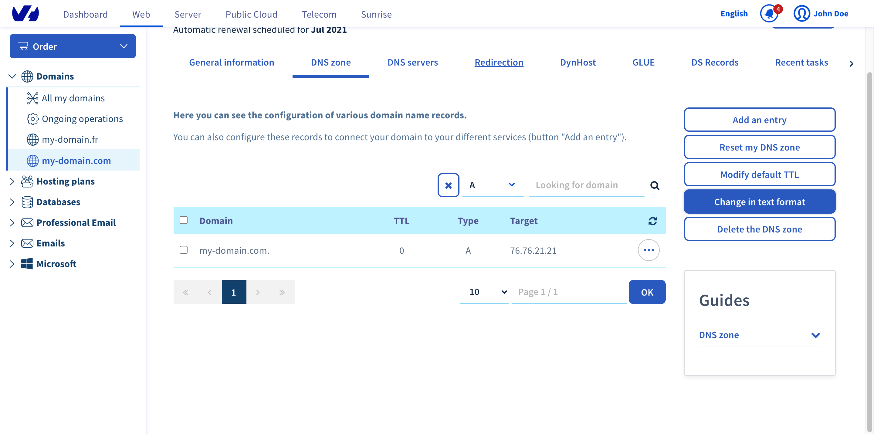 How to simply configure your OVH domain with your Vercel project | by ...