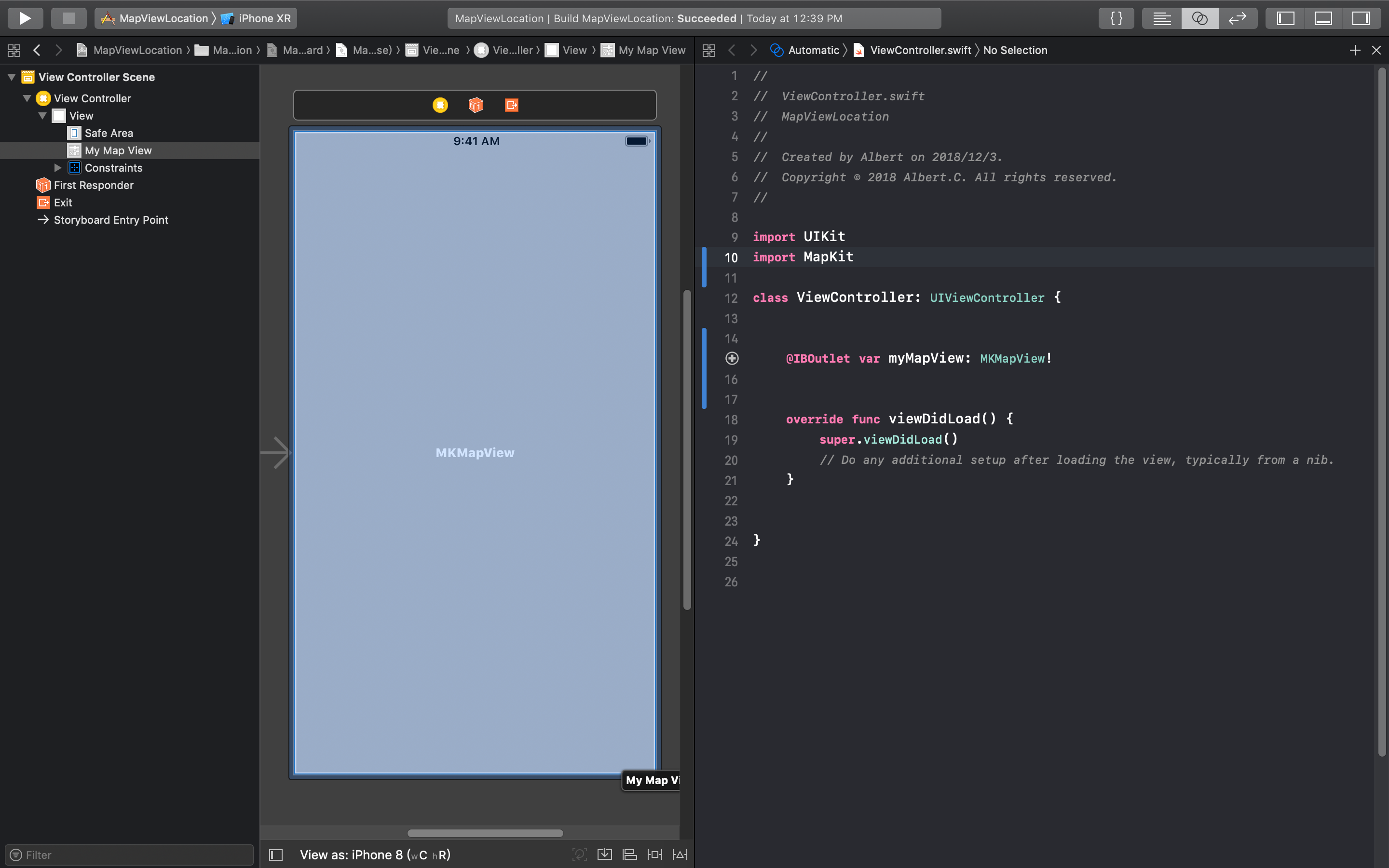 使用swift 做ios App開發 在map View上顯示自己的位置 By Albert Medium 使用swift 做ios App開發 在map View上顯示自己的位置 By Albert Medium