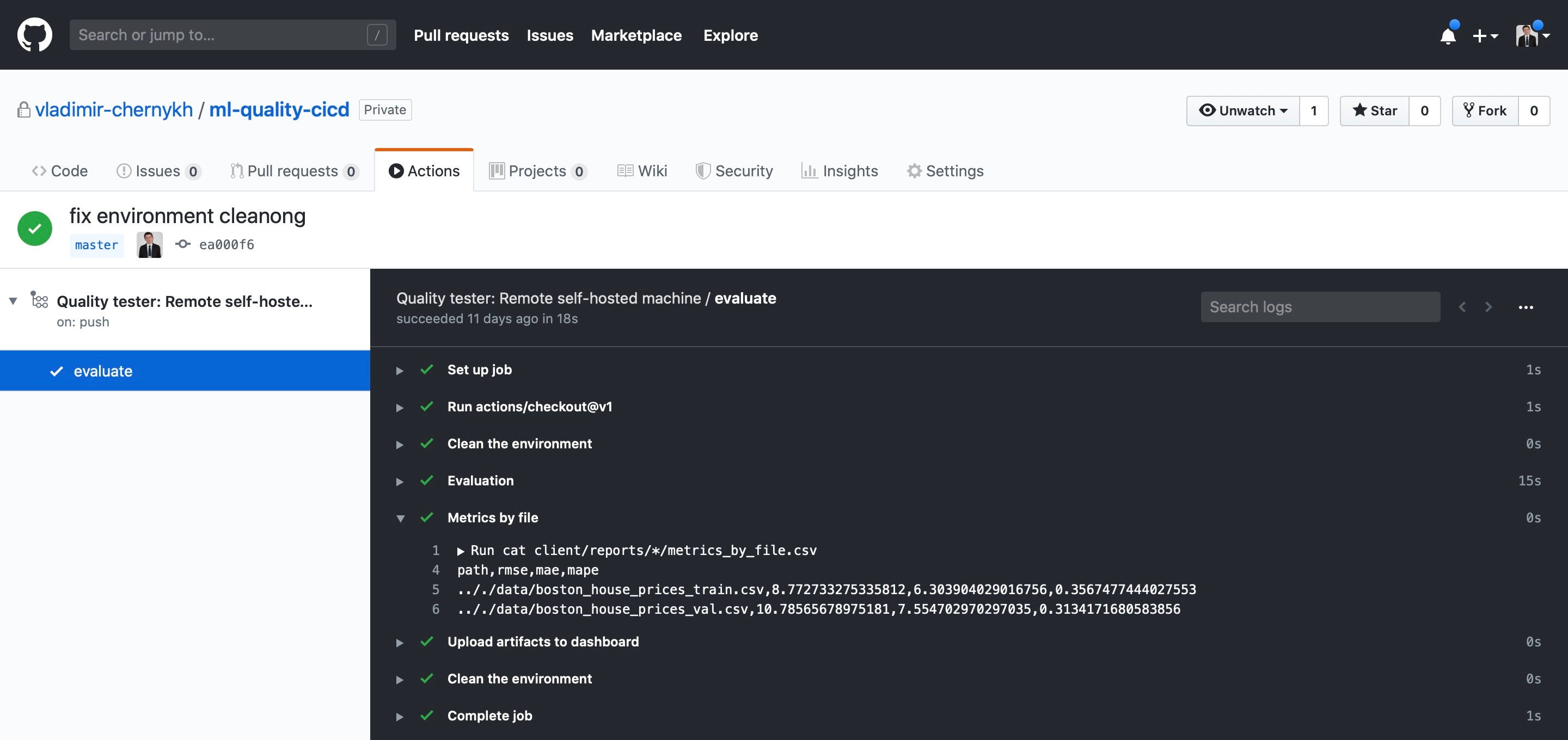 Machine Learning Continuous Quality Evaluation Towards Data