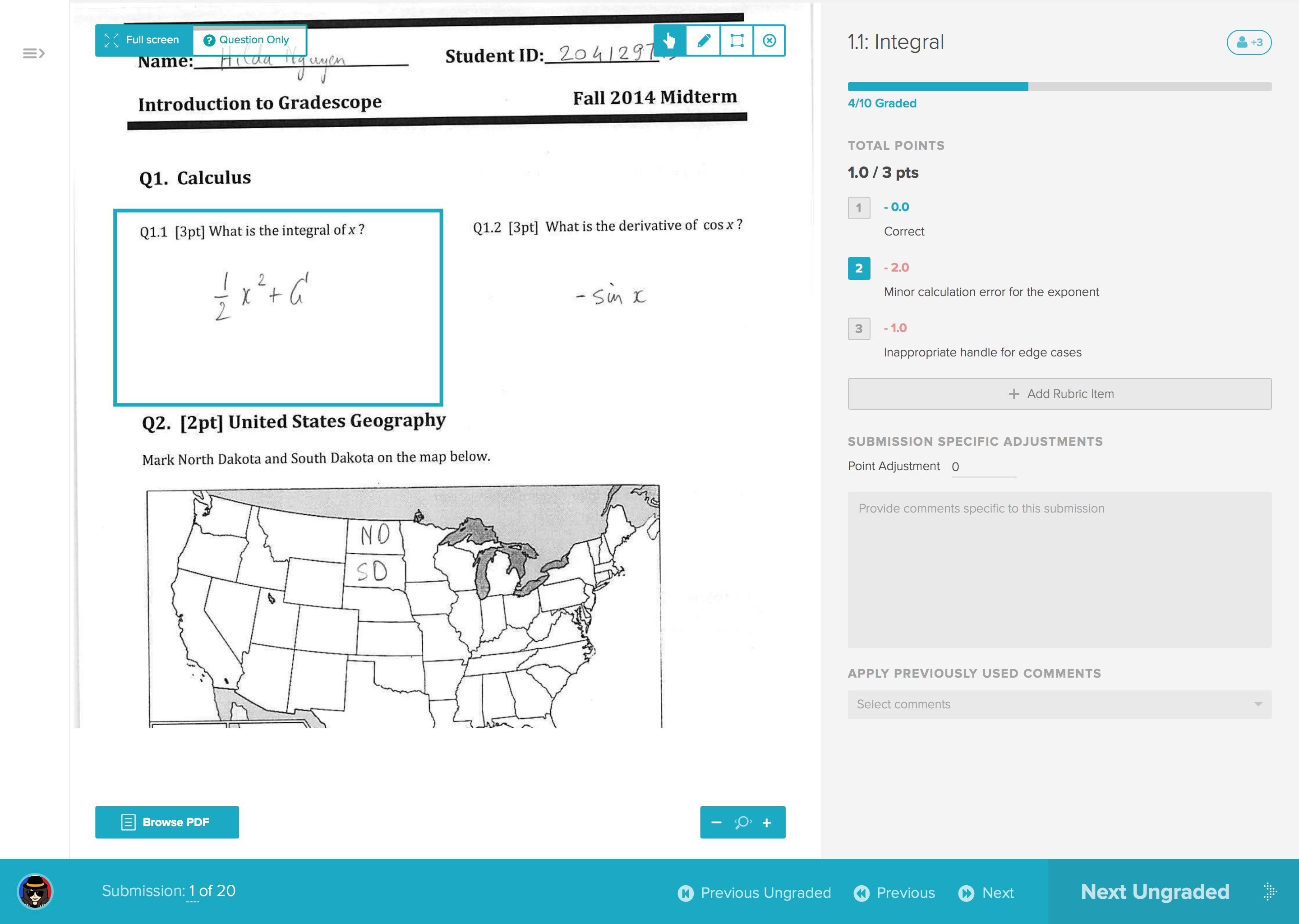 Gradescope Markdown