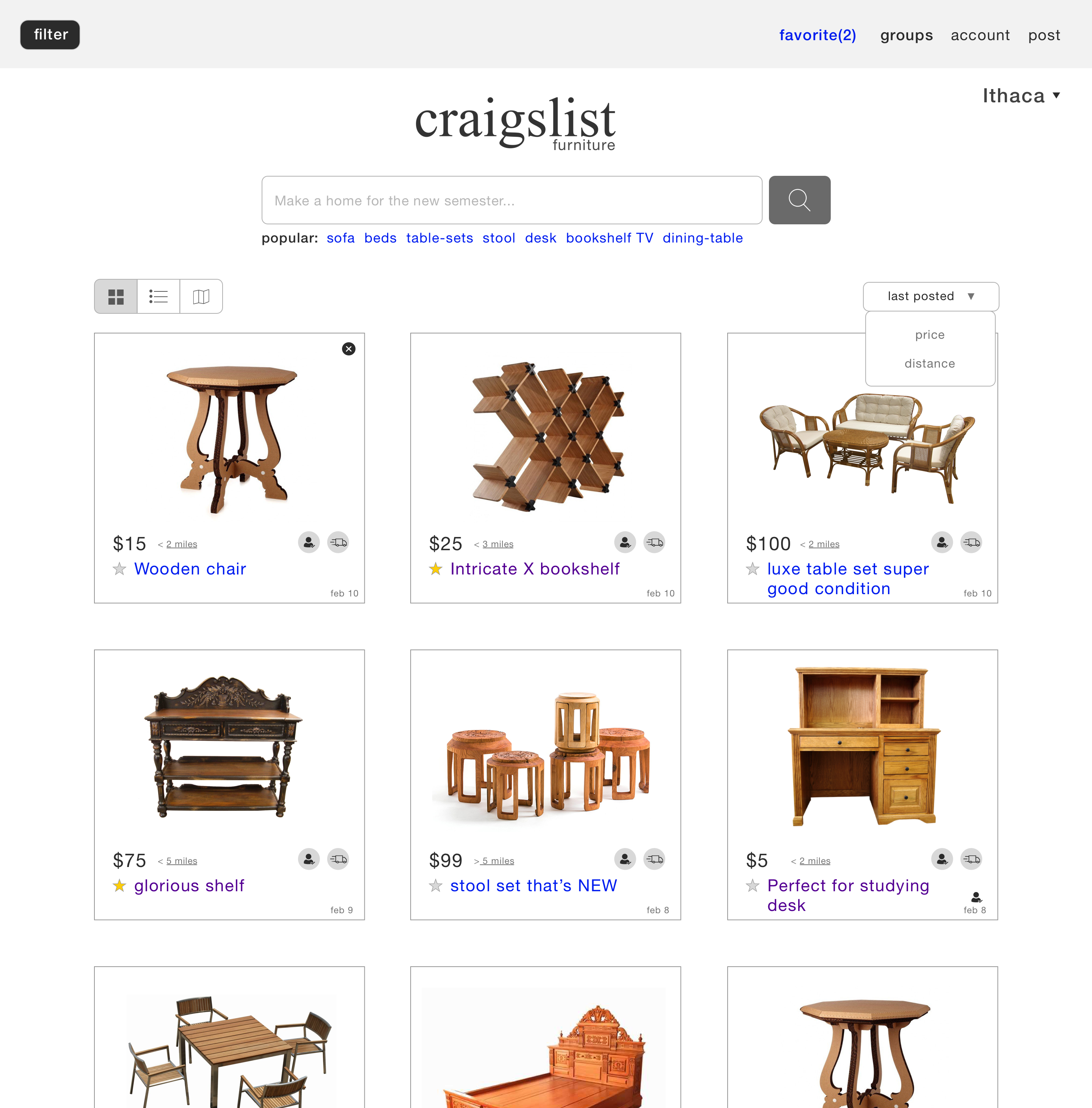 Craigslist Concept: Better Shopping Experience for College Students