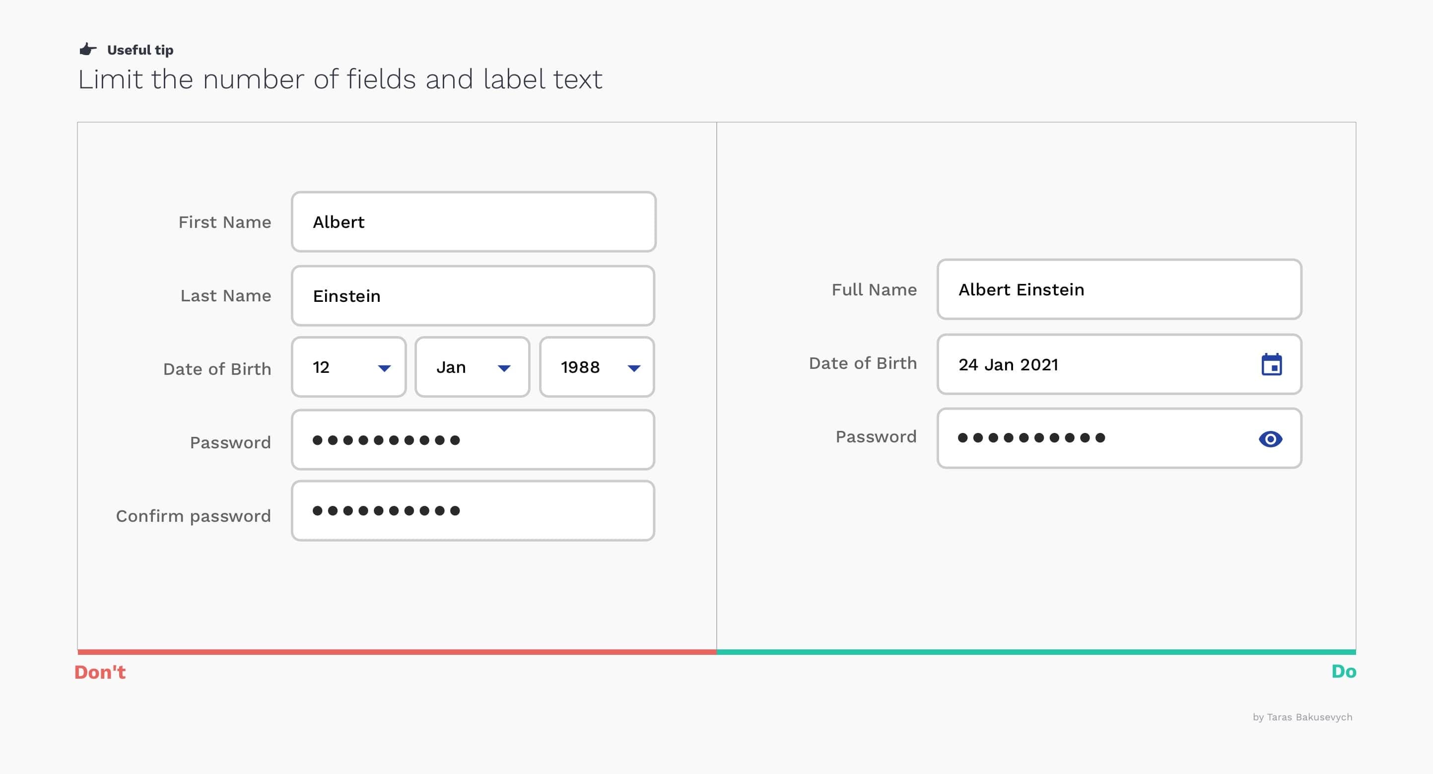 Text Fields Forms Design Ui Components Series By Taras Bakusevych Ux Collective