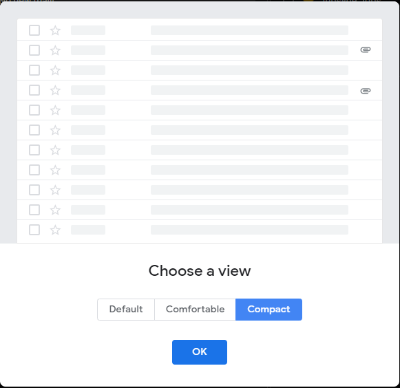 Set display density to compact