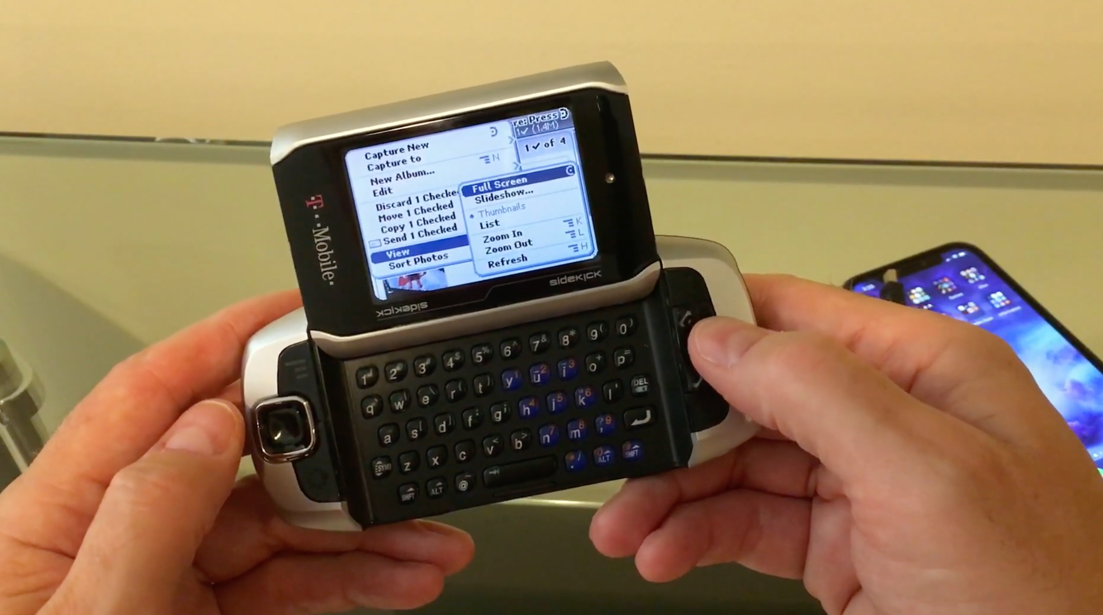 2006 Era T Mobile Sidekick3 Interfaces With Iphone X