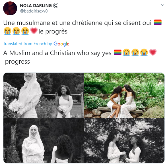 Outrage as Muslim and Christian lesbian couple wed 