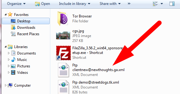 Choose File FTP configuration file