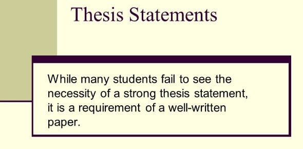 rules for a thesis statement