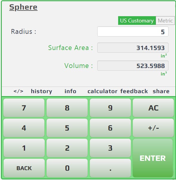 Sphere Calculator Find V. A sphere is a 3-dimensional round… | by The Free  Calculator | Medium
