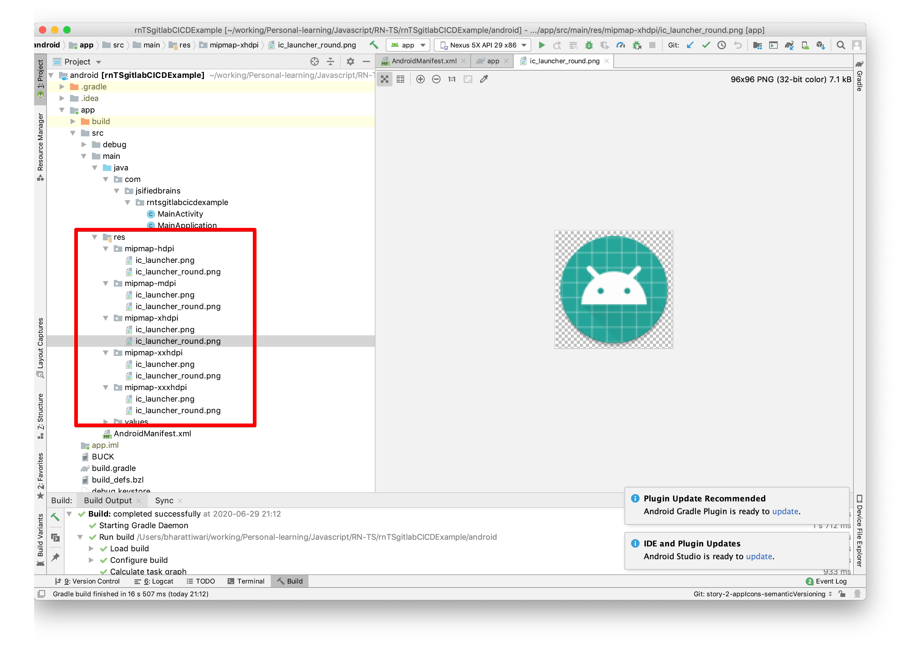 Icons and Semantic versioning for React-Native app | by Bharat Tiwari |  Automating React Native App release to Google play store | Medium