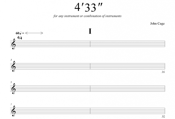 When There is Silence. John Cage's composition 4'33" (1952) is… | by Subhan  Ramanathan | Medium