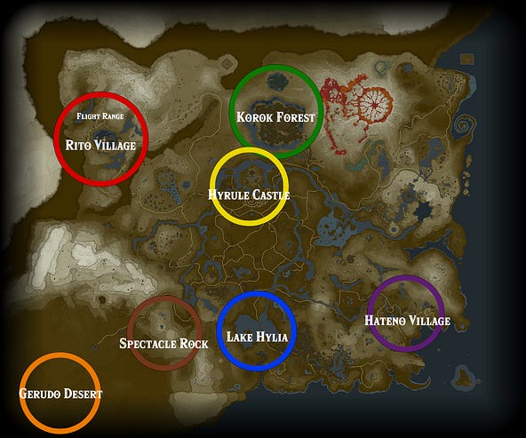 Korok Forest Breath Of The Wild Map