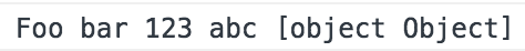 Result of string concatenation