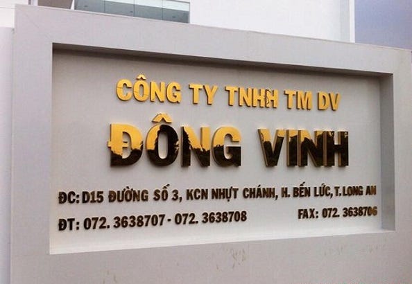 biển công ty bằng đồng giá rẻ