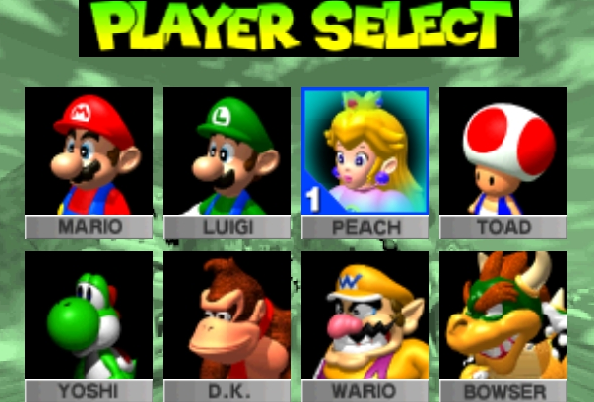 mario kart 64 characters