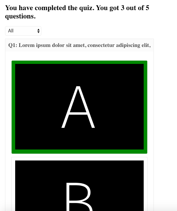 Screenshot of react-quiz-form