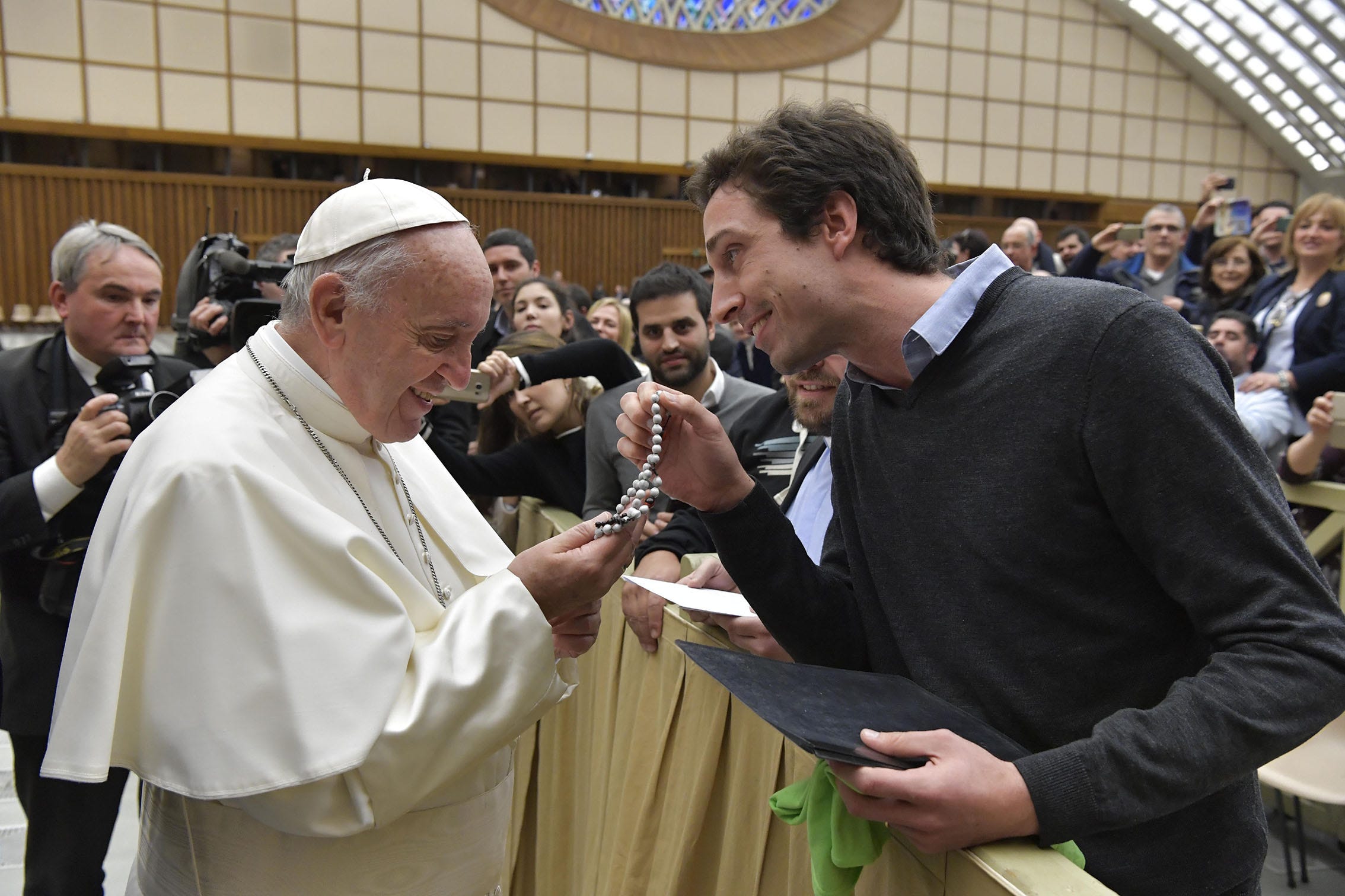 Tomás Insúa, con el Papa Francisco