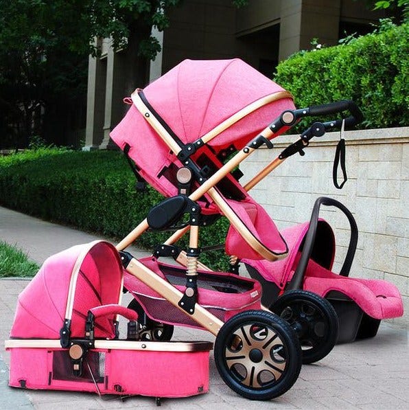 pink prams and pushchairs