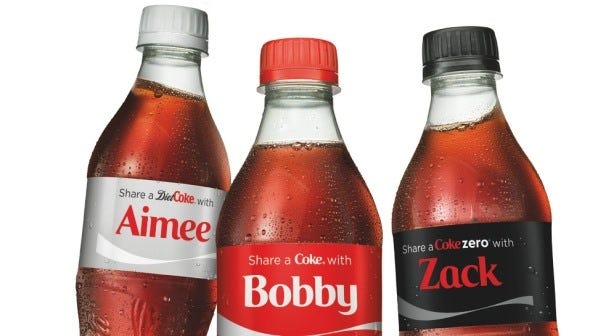 coca cola share a coke campaign