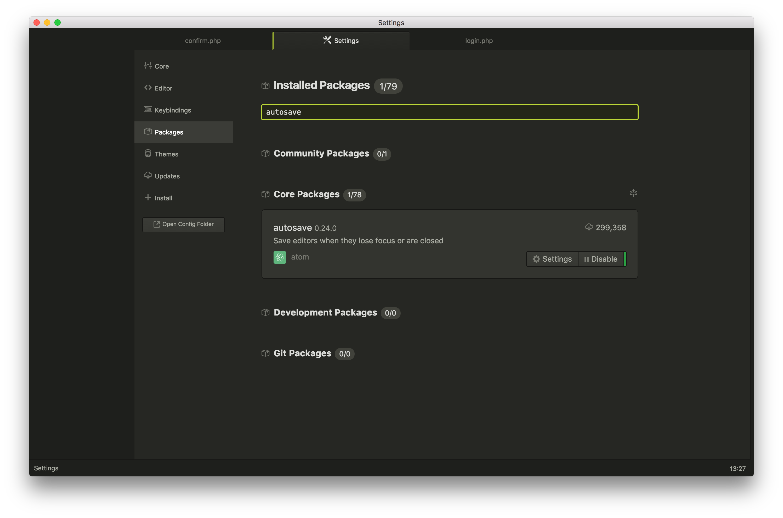 Enable AutoSave (on lost focus) on Atom, Brackets, Sublime, PhpStorm
