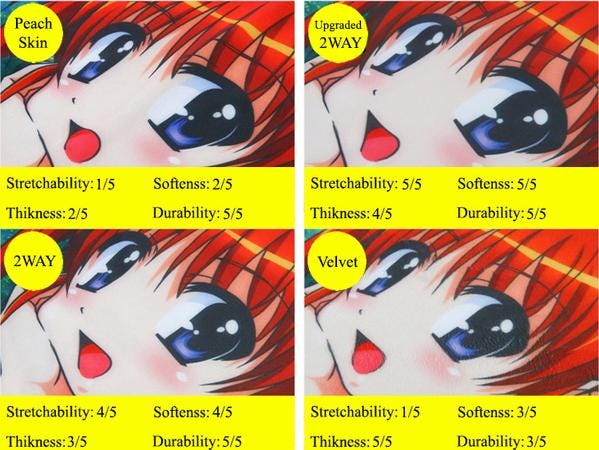 Which Dakimakura Fabric will satisfy your preference and wallet? | by  Coosfly | Medium