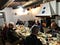 Michael Canzian having dinner with the guys in Italy