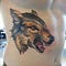 Taillenbereich Wolf Tattoo