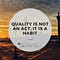 QUALITY IS NOT AN ACT, IT IS A HABIT