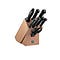 Zwilling Twin Gourmet Messerblock, 31665, 9-tlg, 320 x 115 x 290 mm, natur, genietet, Vollerl, Friodur Klinge