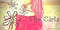 The Girls title image with girl standing in a field with flowers overlaid