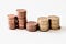 Stacks of coins