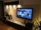 BESTÅ TV unit IKEA Hack with stone wall panel