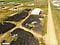 environmental inspection performed over a polygon with scrap tires