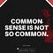 COMMON SENSE IS NOT SO COMMON - VOLTAIRE